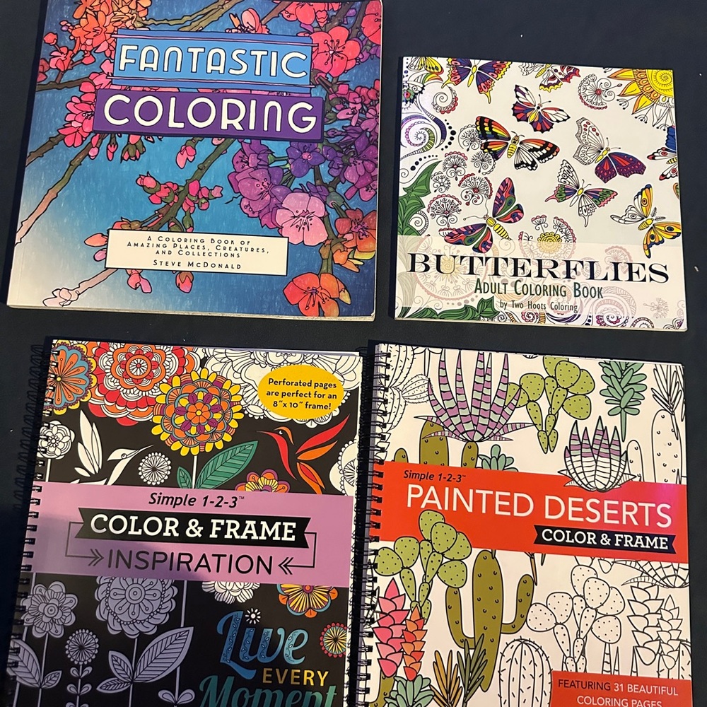 Color & Frame Adult Coloring Book Set - Multicolor